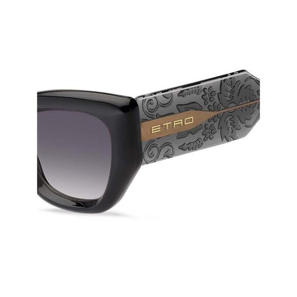 New! ETRO ETRO0017/S KB79O Black Cat-Eye Sunglasses, Authentic